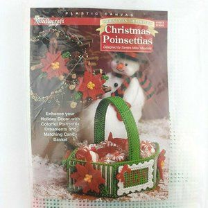 Needlecraft Shop Christmas Trimmings Christmas Poinsettias Plastic Canvas